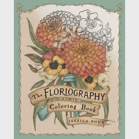 Floriography Coloring Book By Jessica Roux Paperback; 96 pages, English