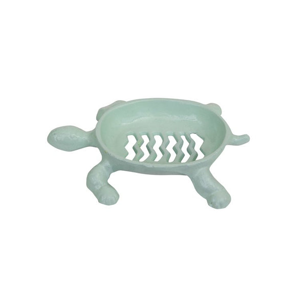 Aqua Cast Iron Turtle Soap Dish Poppins on Mackinac