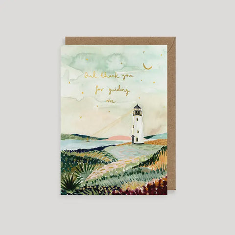 Lighthouse Dad Thank You For Guiding Me Card