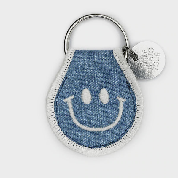 Smiley Silicon Beaded Keychain