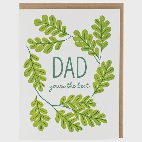 Oak Wreath Dad You're The Best Card