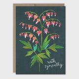 Bleeding Hearts Sympathy Card Biely