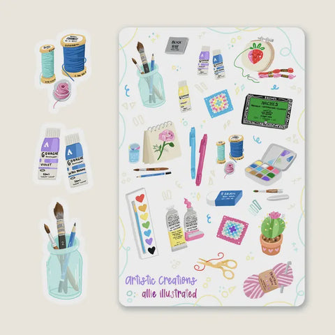 Arts and Crafts Sticker Sheet
