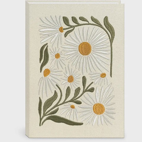 Flower Market Daisy Embroidered Hardcover Journal