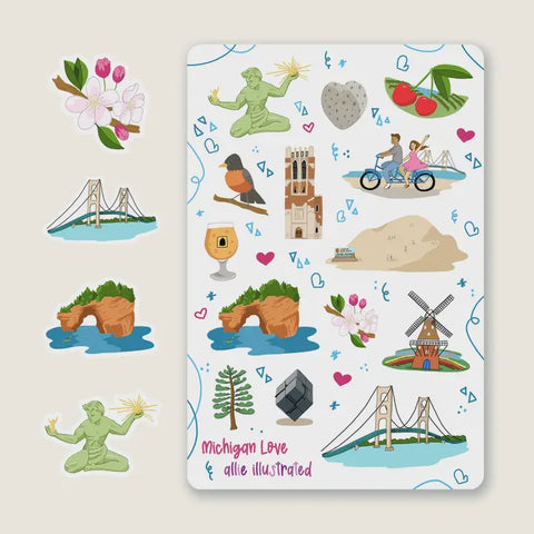 Michigan Love Sticker Sheet