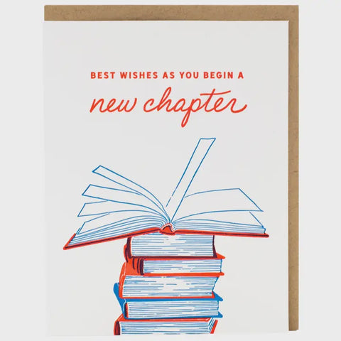 New Chapter Stack Of Books Smudge Card