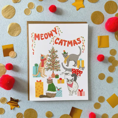 Merry Catmas Christmas Holiday Card