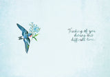 Swallows Sympathy Card Biely