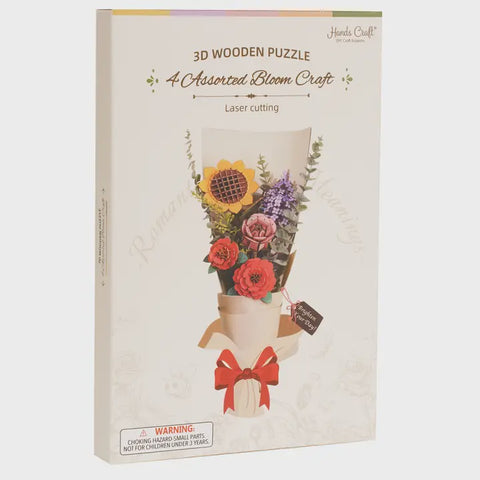 3D Wooden Flower Puzzle Bundle Pack