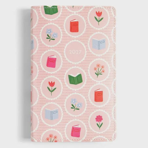 Book Lover Floral Petite Planner : 2027 Calendar Year