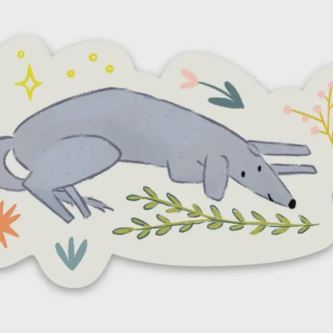 Greyhound Dog Vinyl Sticker