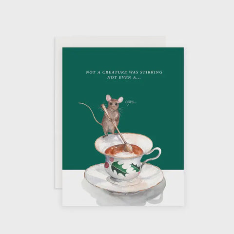 Not A Creature Was Stirring Christmas Greeting Card