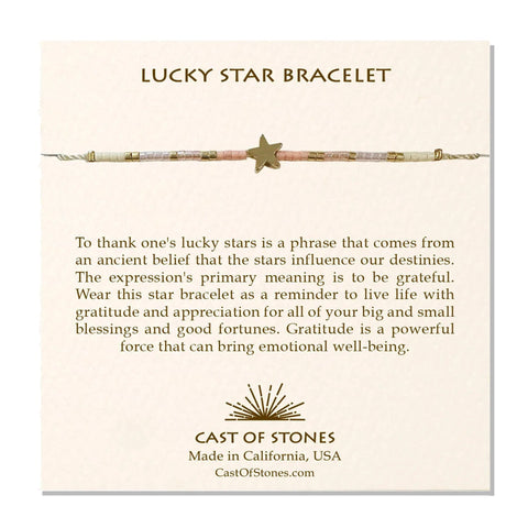 Lucky Star Bracelet Gold and Peach