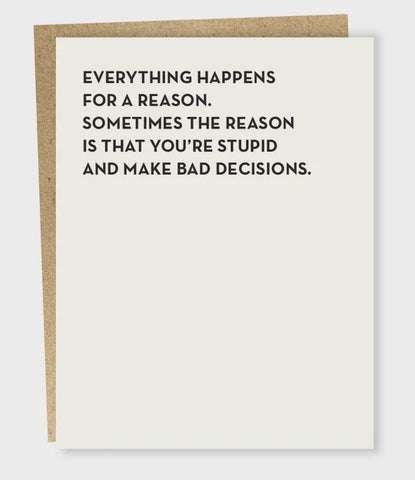 #113 Bad Decisions Card