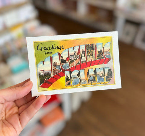 Greeting From Mackinac Vintage Views of Mackinac Postcard