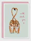 Wild About You Tigers Card Biely