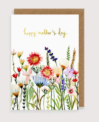 Presses Flowers Happy Mother's Day Card
