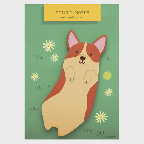 Corgi Die Cut Sticky Notes