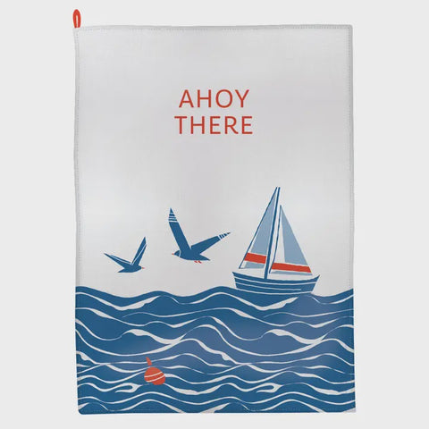 Ahoy There Recycled Cotton Dish Towel