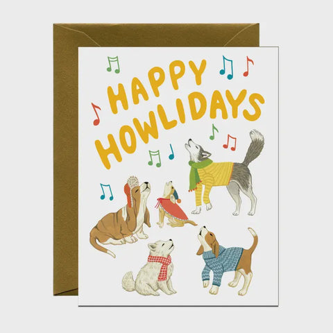 Holiday Howlers Caroling Dogs Holiday Card