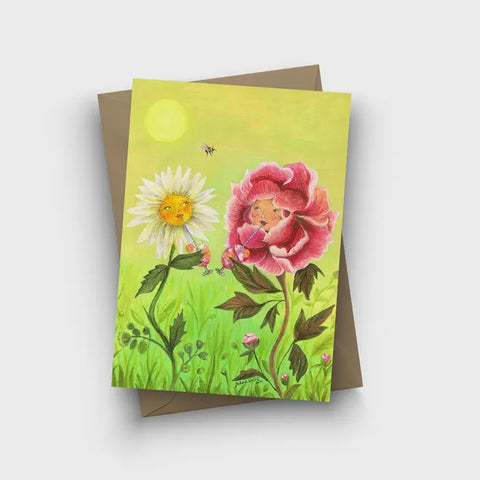 Happy Hour Flowers Card
