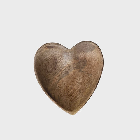 Mango Wood Heart Shaped Dish