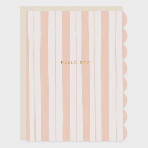 Baby Stripes Pink Card