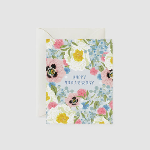 Lush Floral Anniversary Card