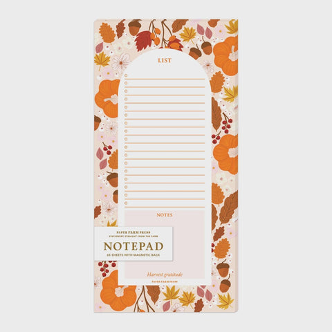 Pumpkin Patch Market List Fall Notepad