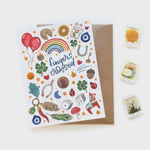 Fingers Crossed Lucky Charms Card