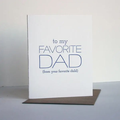 Favorite Dad Card Steel
