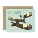 Sea Otters Birthday Card