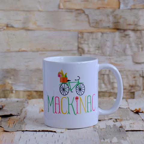 Mackinac Market Bike Ceramic Mug