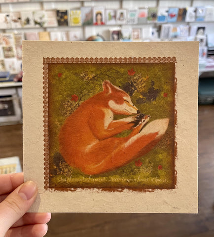 And The Wind Whispered Fox Card