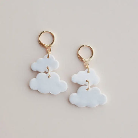 Cloud Clay Earring Huggies