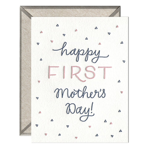 Happy First Mother's Day Little Triangles Card