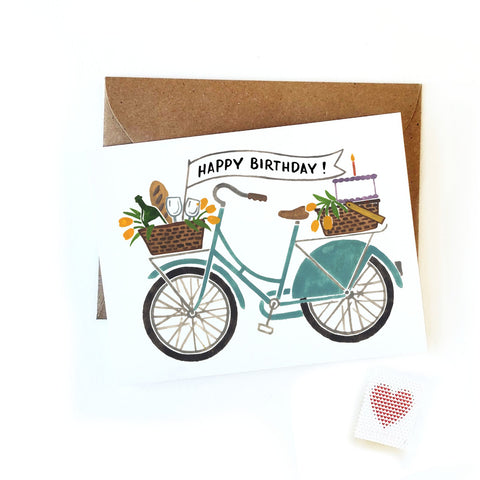 Birthday Banner Bicycle Card