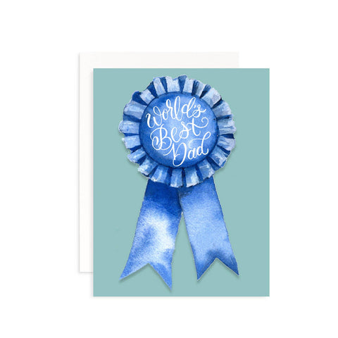 World's Best Dad Blue Ribbon Card Cami
