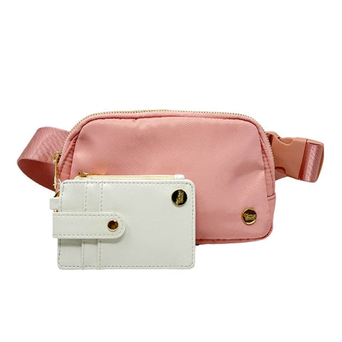 Dusty Blush Belt Bag and Wallet