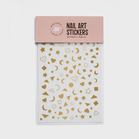 Metallic Gold Nail Art Stickers Glam