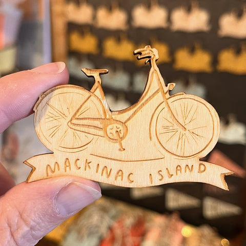 Mackinac Island Bike Magnet Natural