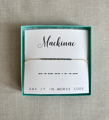 Mackinac Island Morse Code Bracelet