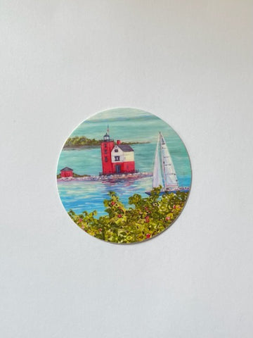 44. Sailboat Round Island Vinyl Sticker