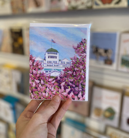 Grand Lilac Blooms (Framing Grand) Greeting Card