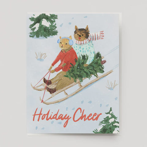 Sledding Friends Card