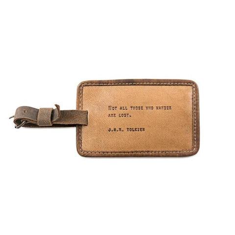 J.R.R Tolkien Leather Luggage Tag