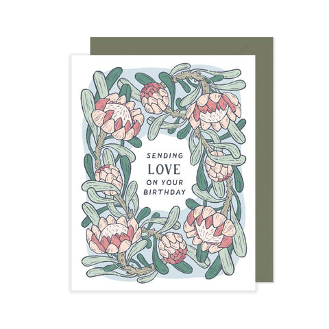 Sending Love on Your Birthday Card - Queen Protea
