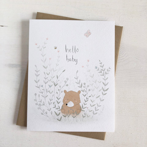 Hello Little One Baby Bear Card