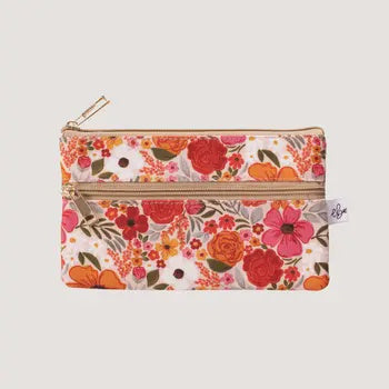 Rosewood Blooms Pencil Pouch