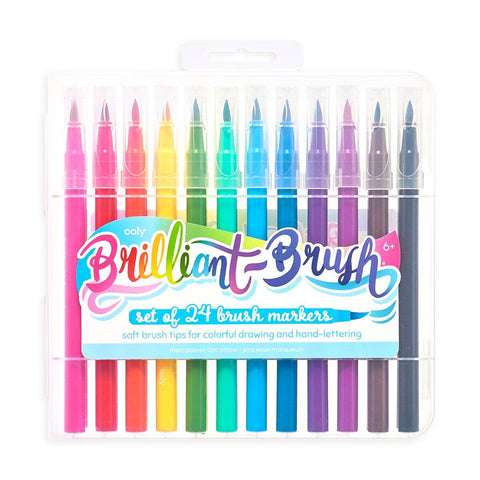 Set of 24 Brilliant Brush Markers
